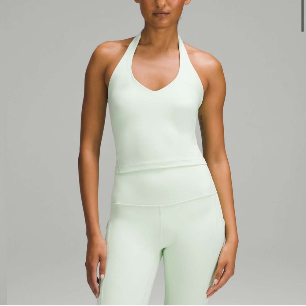 lululemon athletica Light Green Crop Top